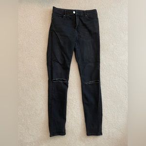 H&M Black Distressed Skinny Jeans